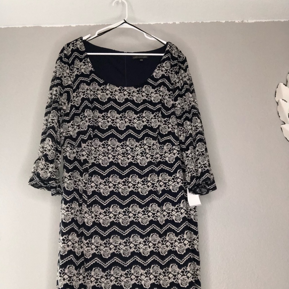 Women’s dress Navy blue/white